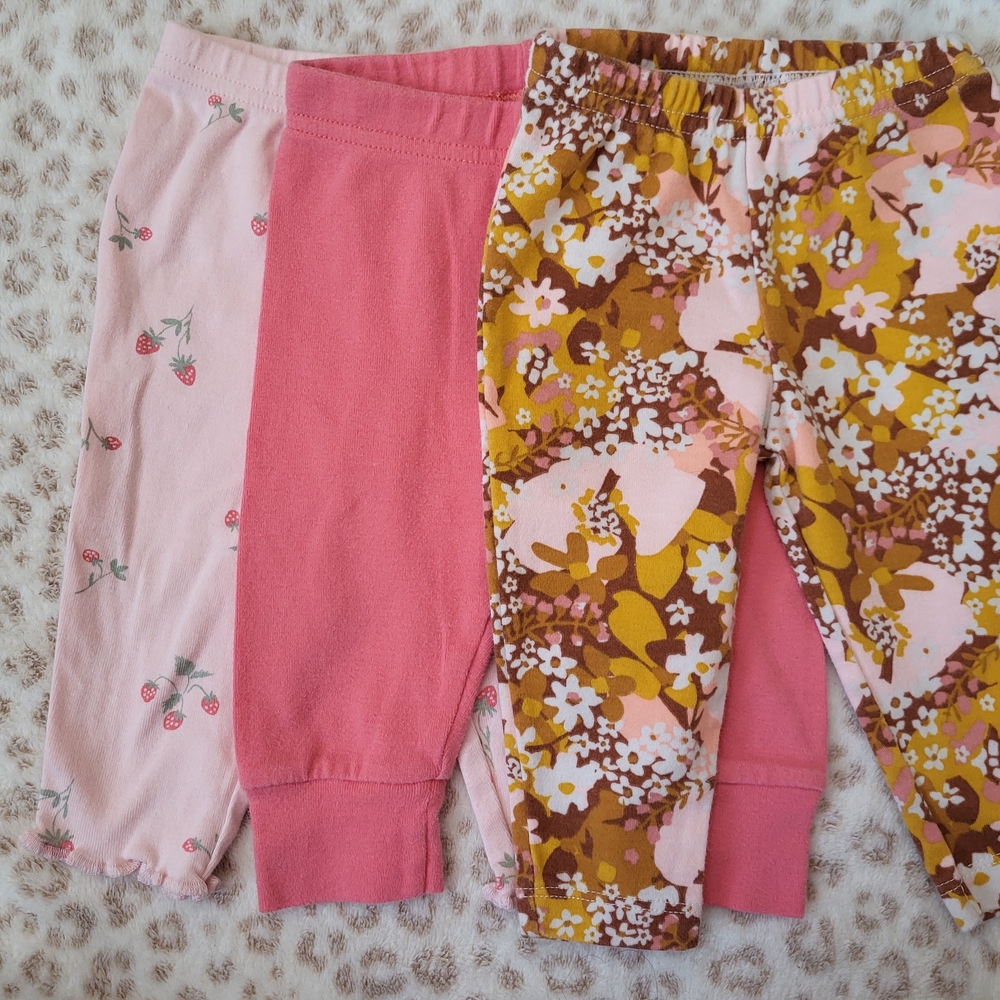 Carter's Pink Baby Leggings Set 3m
